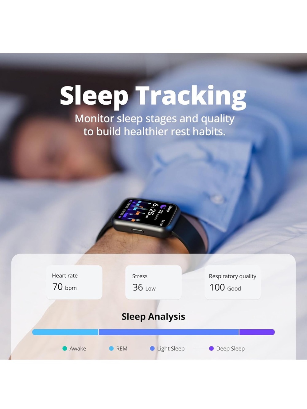 Brand new Smart Fitness Tracker Watch - Black - Picture 4 of 9